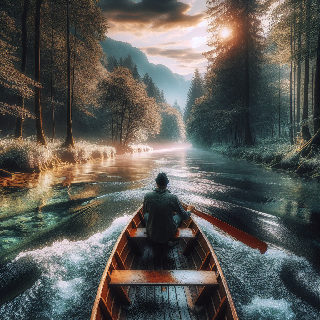 Sjíždění na lodi řeky Moravice